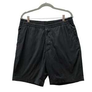 Uniqlo Dry Stretch Easy Shorts Mens L Black Pull On 8'' Inseam Chino
